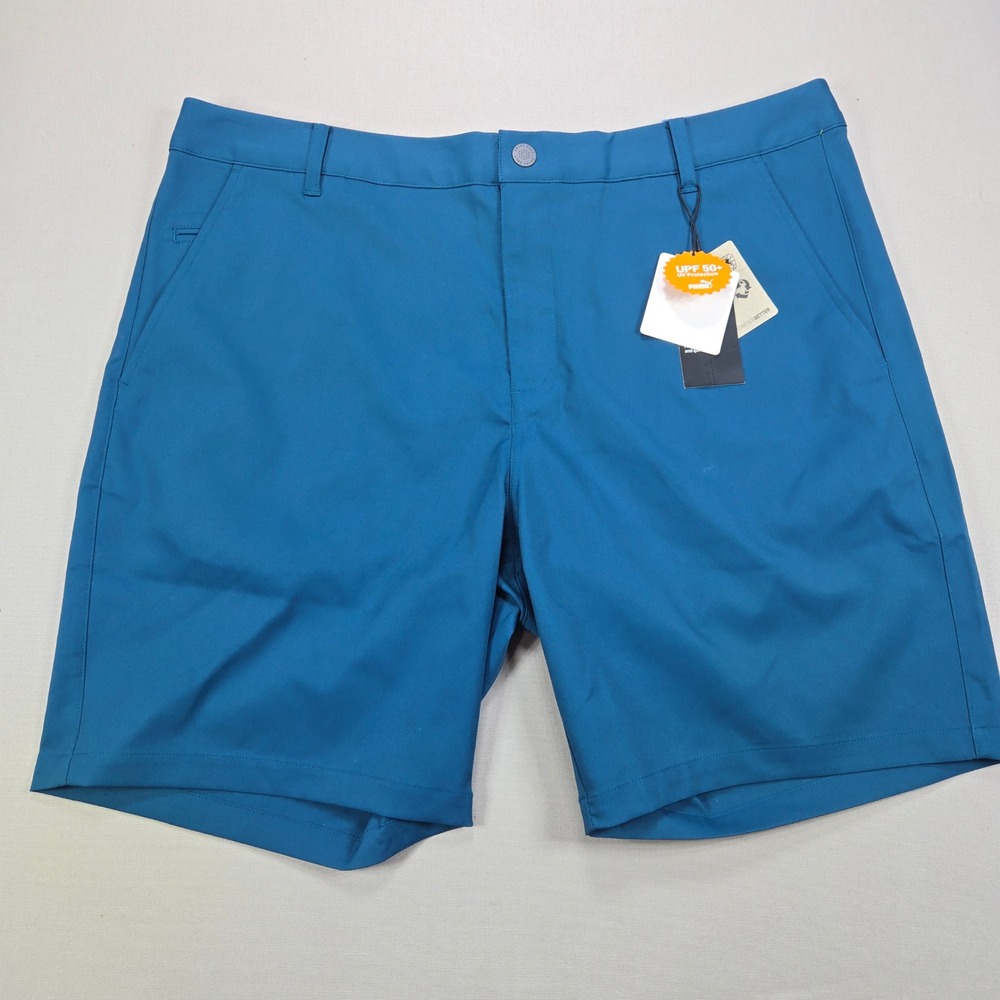 Puma‎ Dealer Golf Shorts Ocean Tropic Blue UPF 50 Technical Mens Size 38